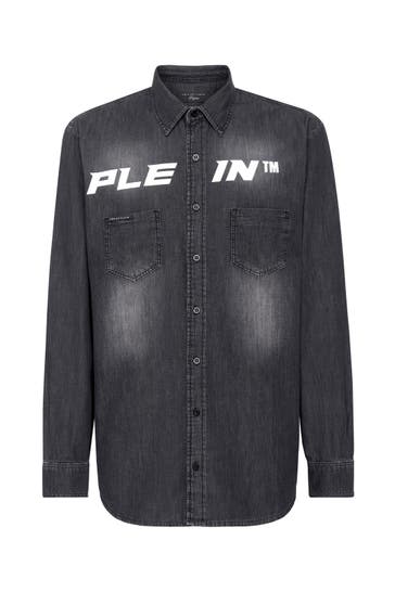 PHILIPP PLEIN Jeanshemd 10OR | Stormgrey Regular Fit