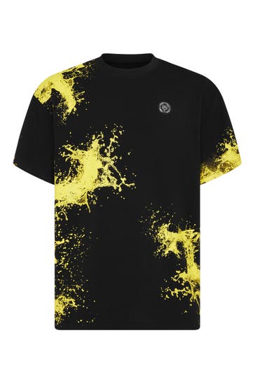 PLEIN SPORT Kurzarm-Rundhals-T-Shirt SPLASH