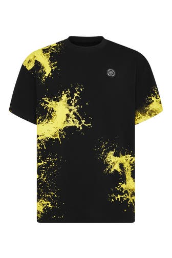 PLEIN SPORT Kurzarm-Rundhals-T-Shirt SPLASH