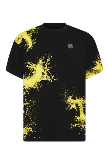 PLEIN SPORT - Kurzarm-Rundhals-T-Shirt SPLASH