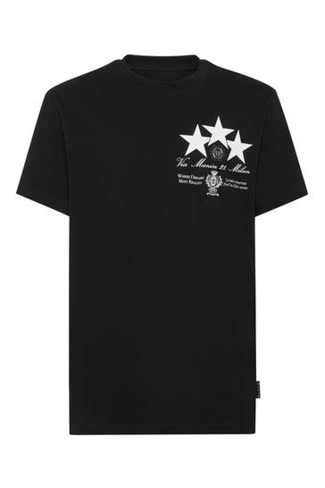 PHILIPP PLEIN T-Shirt Rundhalsausschnitt Ss STARS