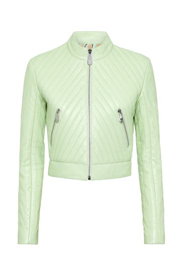 PHILIPP PLEIN Lederjacke FLAME 05 | green