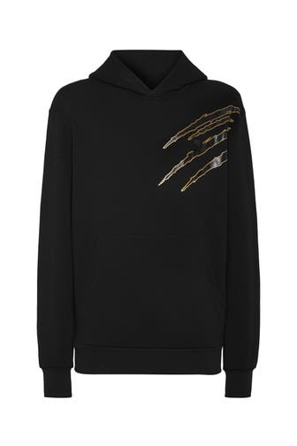 PLEIN SPORT Hoodie SCRATCH 0293 | black/lightgold