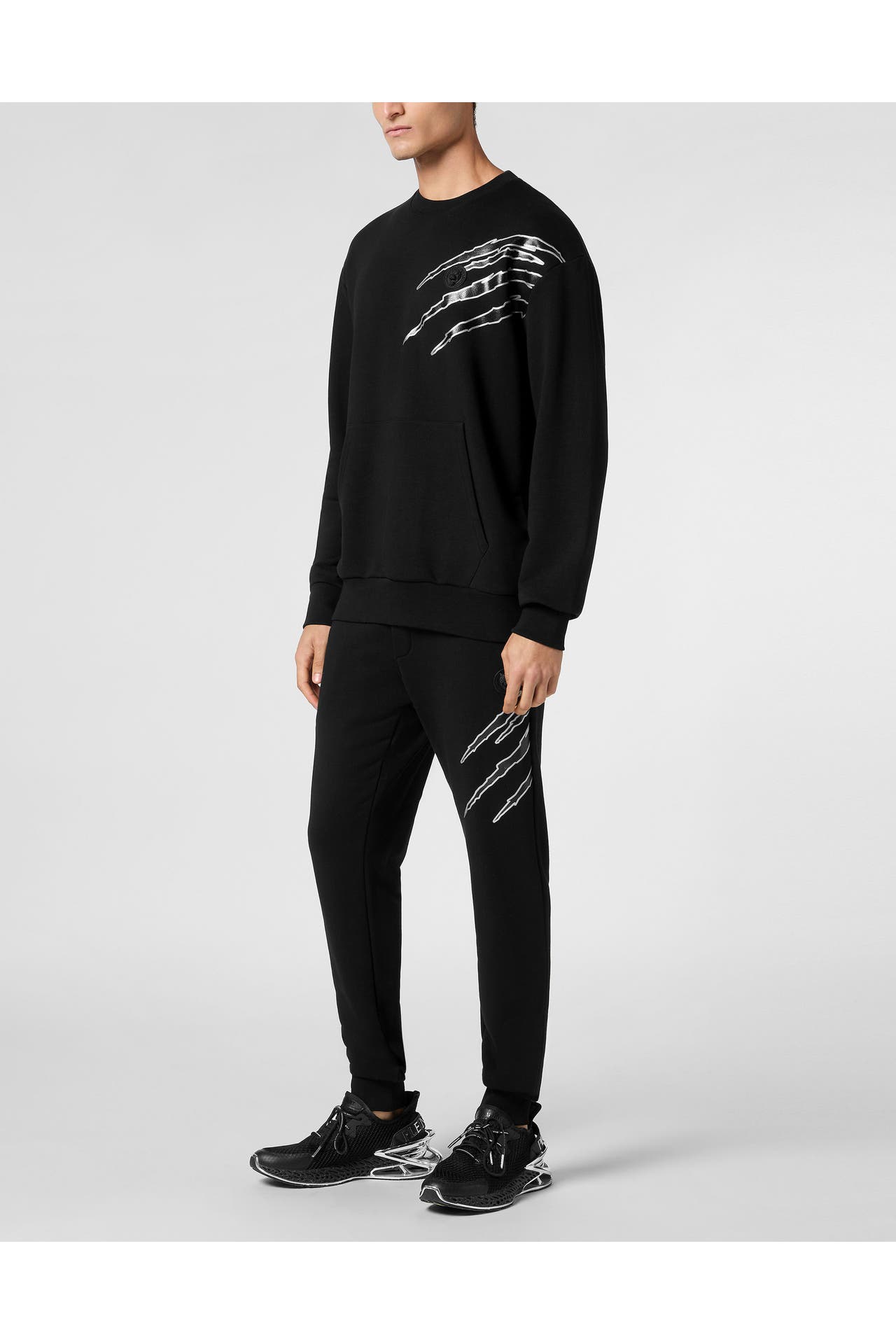 PLEIN SPORT Sweatshirt SCRATCH 0270 | black/silver, Bild 1