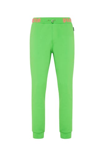PHILIPP PLEIN Sweatpant SKULL&BONES 27 | acidgreen Loose Fit