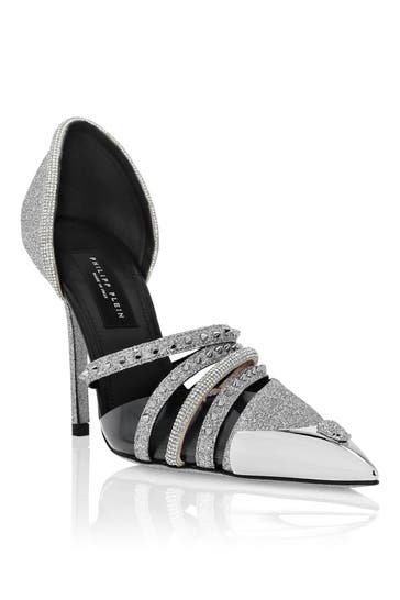 PHILIPP PLEIN High Heels GLITTER 70 | Silver