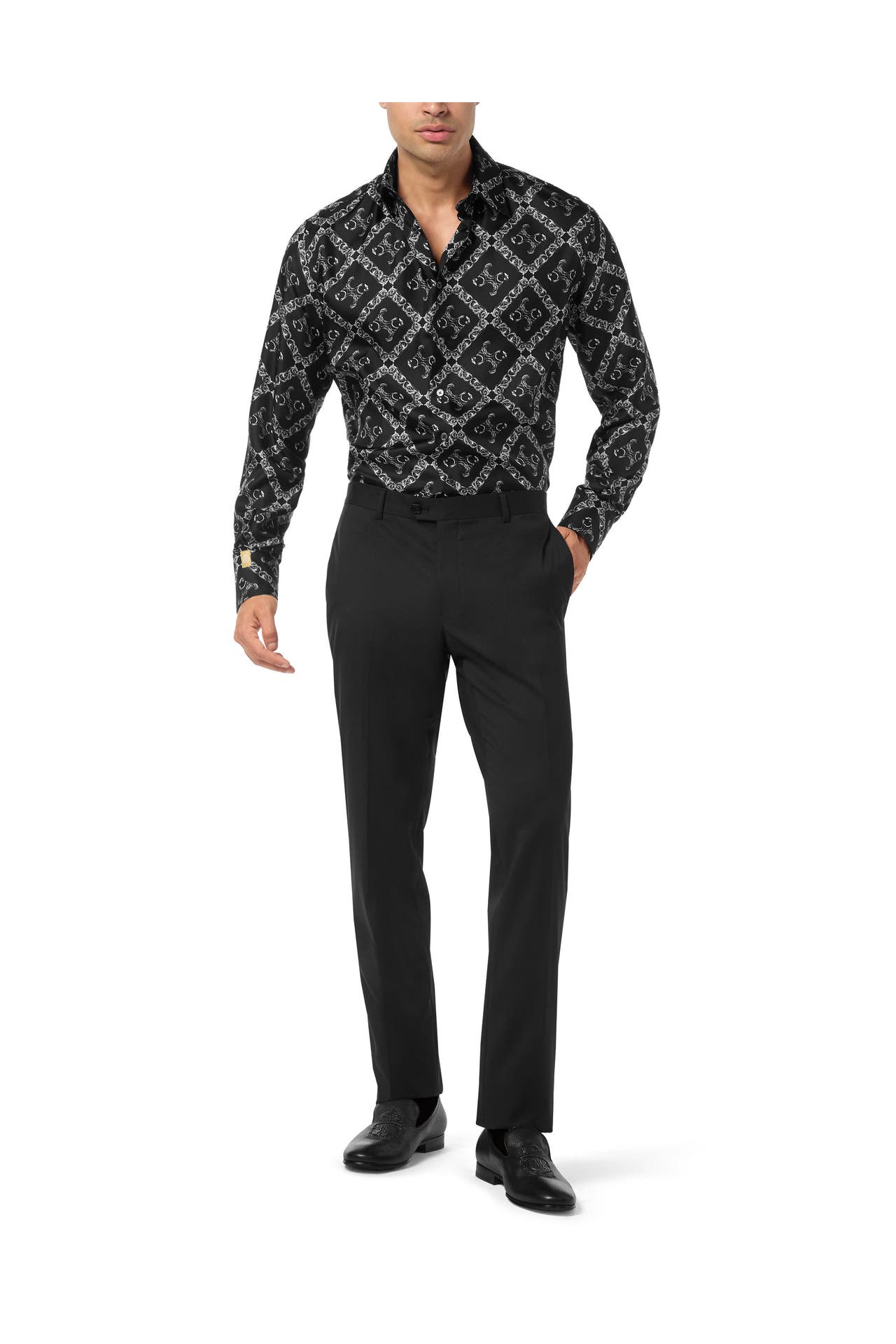 BILLIONAIRE Business-Hemd MONOGRAM 02 | black Slim Fit, Bild 1