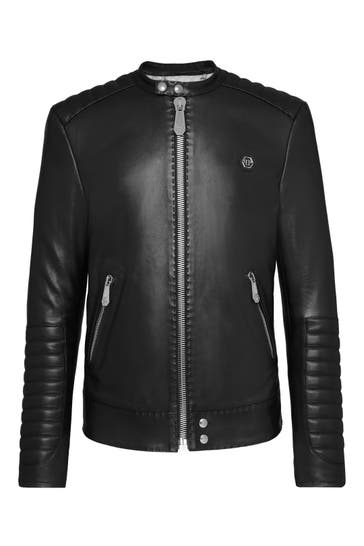 PHILIPP PLEIN Lederjacke ICONIC PLEIN 02 | black