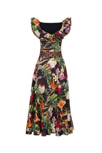 PHILIPP PLEIN Kleid FLOWERS 0221 | black/multicolored
