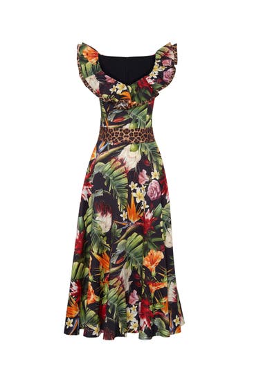 PHILIPP PLEIN - Kleid FLOWERS 0221 | black/multicolored