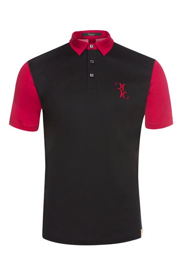 BILLIONAIRE Polo-Shirt DOUBLE B 0213 | black/red