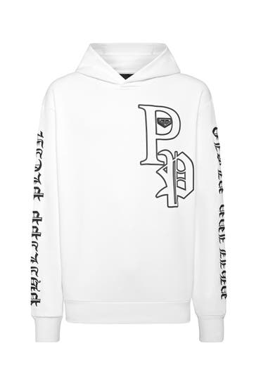 PHILIPP PLEIN Hoodie GOTHIC PLEIN 01 | white