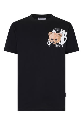 PHILIPP PLEIN Kurzarm-Rundhals-T-Shirt TEDDY