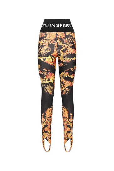 PLEIN SPORT Leggings BAROQUE 0216 | black/gold Skinny
