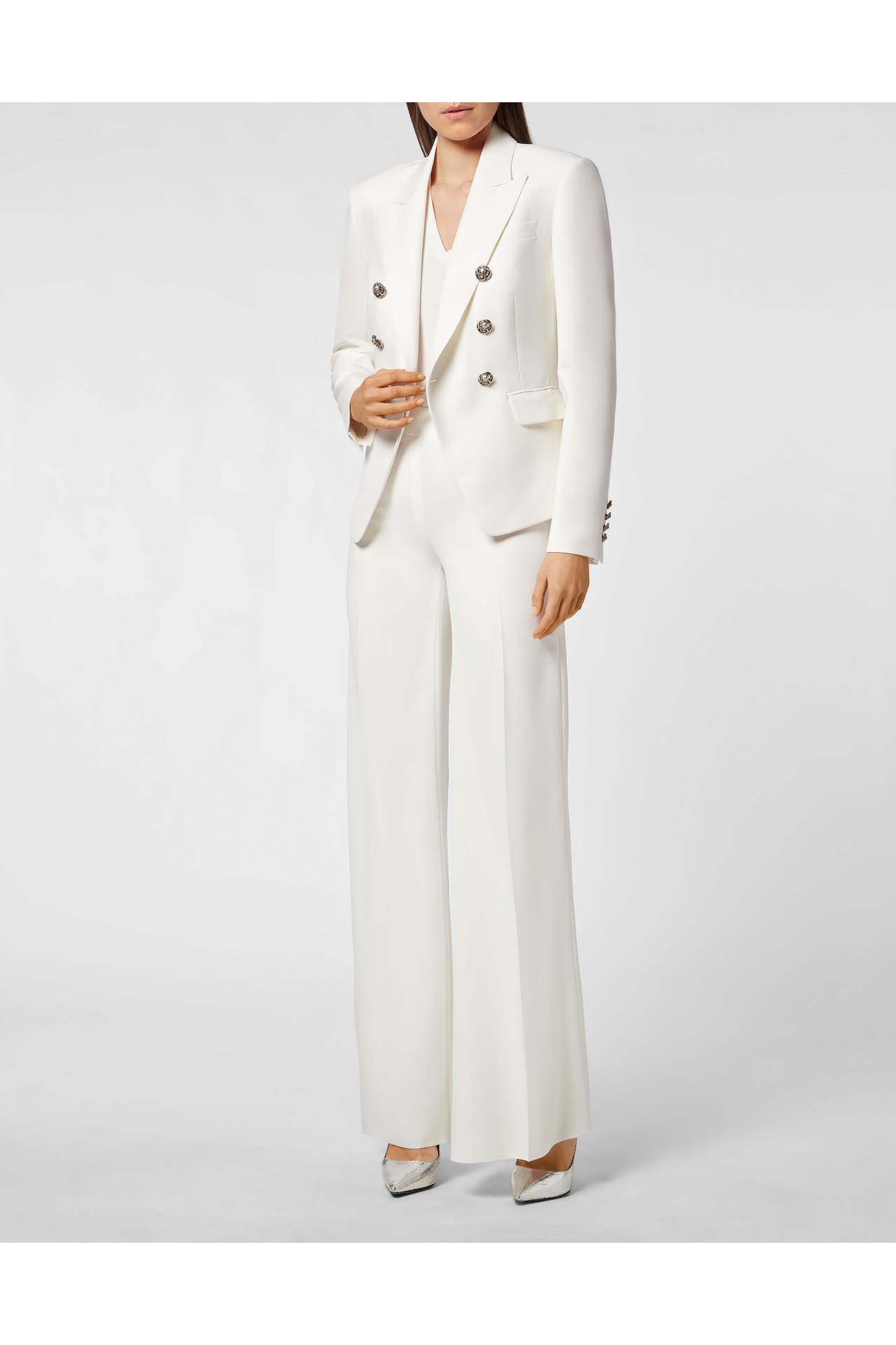 PHILIPP PLEIN Business-Hose 01 | white Loose Fit, Bild 1