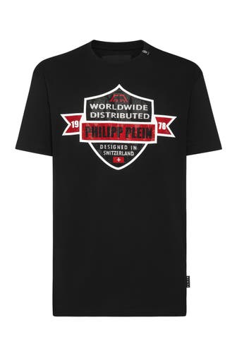 PHILIPP PLEIN Kurzarm-Rundhals-T-Shirt CREST
