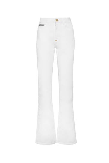 PHILIPP PLEIN Jeans 01GD | SnowWhite(norotture) Highwaist