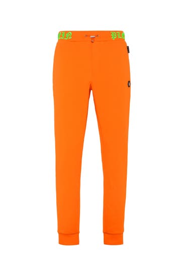 PHILIPP PLEIN Sweatpant SKULL&BONES 86 | Orangefluo Loose Fit