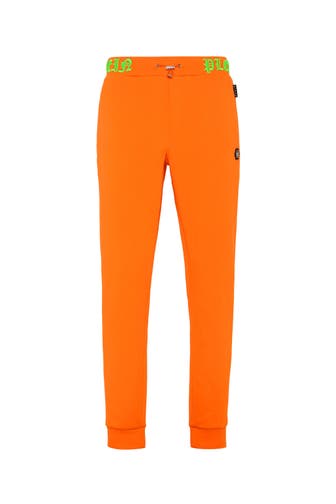 PHILIPP PLEIN Sweatpant SKULL&BONES 86 | Orangefluo Loose Fit