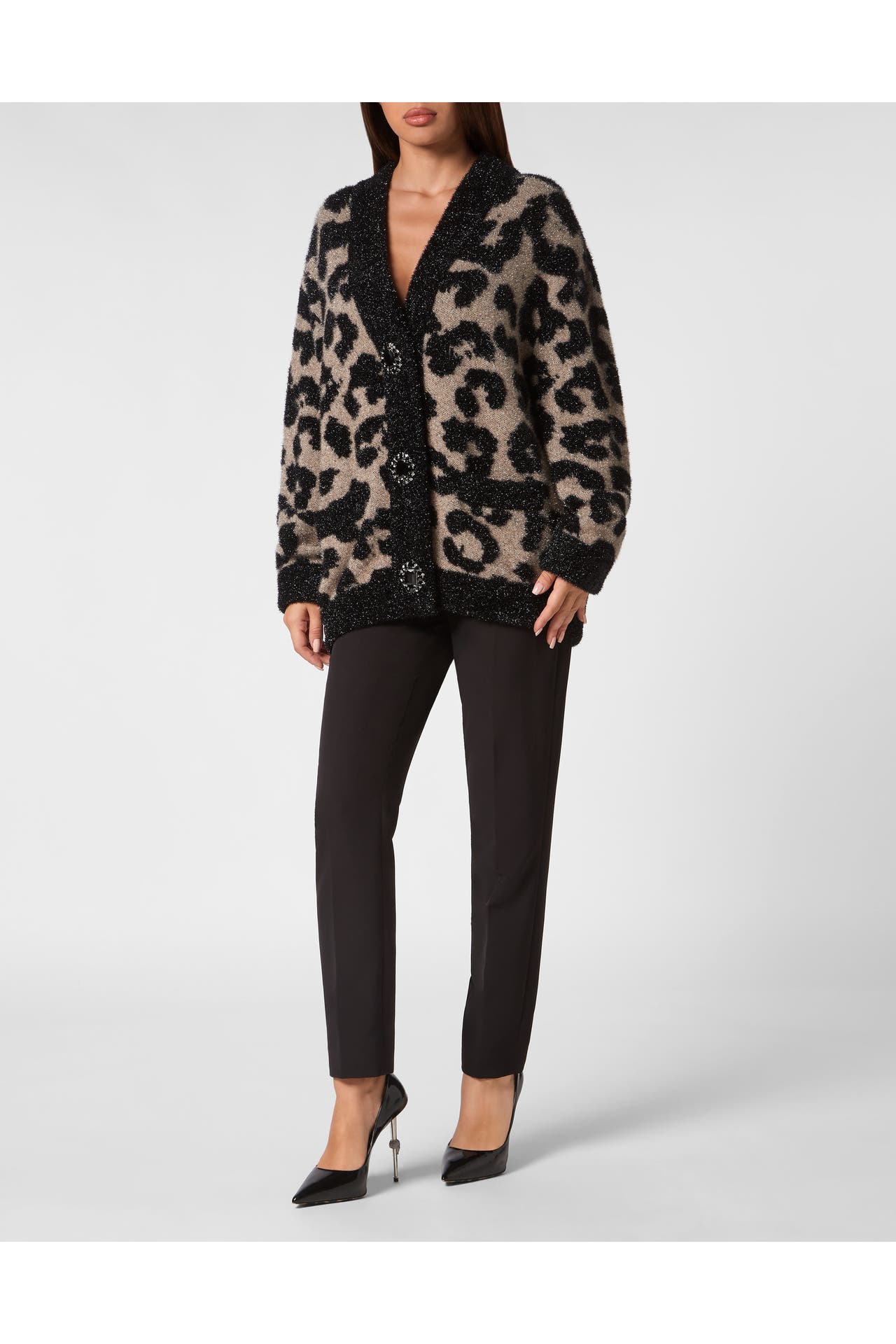 PHILIPP PLEIN Strickjacke LEOPARD 17 | leopard, Bild 1