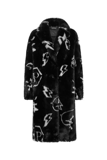 PHILIPP PLEIN Wollmantel MONOGRAM 02 | black