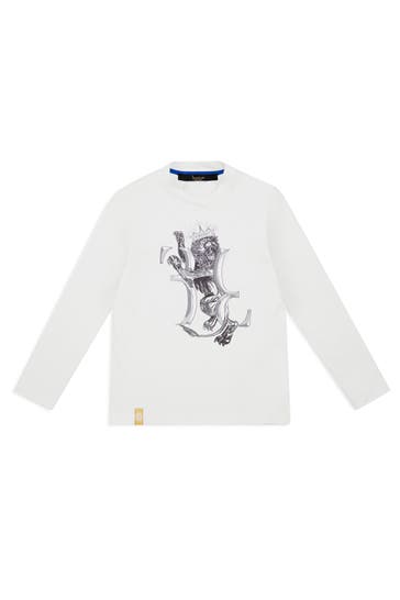 BILLIONAIRE Langarmshirt LION 01 | white