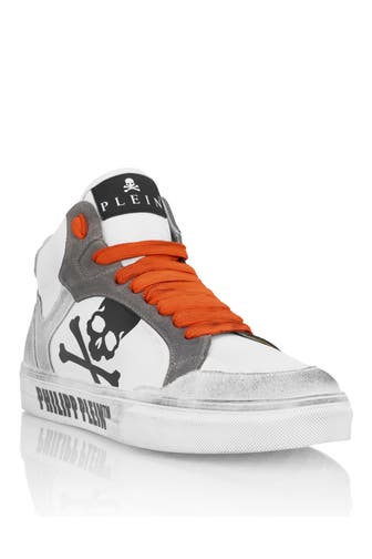 PHILIPP PLEIN Sneaker RETROKICKZ 0186 | White/orangefluo