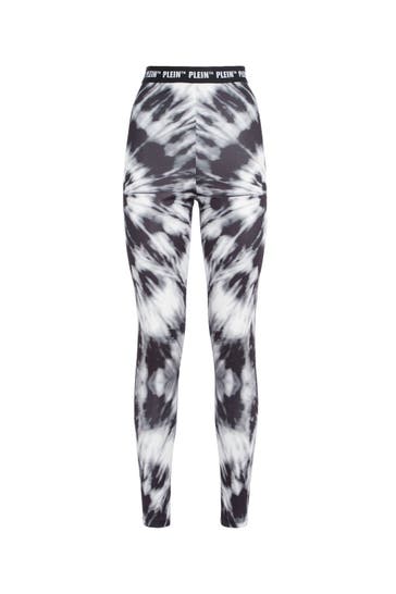 PHILIPP PLEIN Leggings TIE DYE 0201 | black/white Skinny