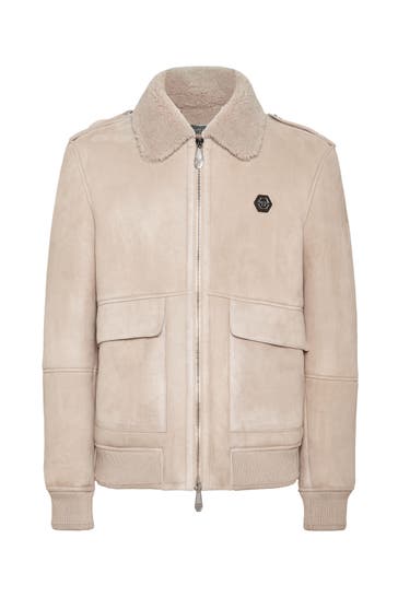 PHILIPP PLEIN Lederjacke 06 | beige