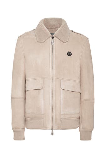 PHILIPP PLEIN Lederjacke 06 | beige