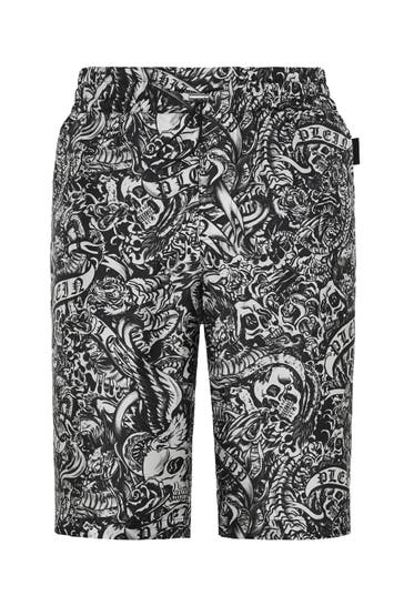 PHILIPP PLEIN Short TATTOO 02 | black Wide/ Loose Fit