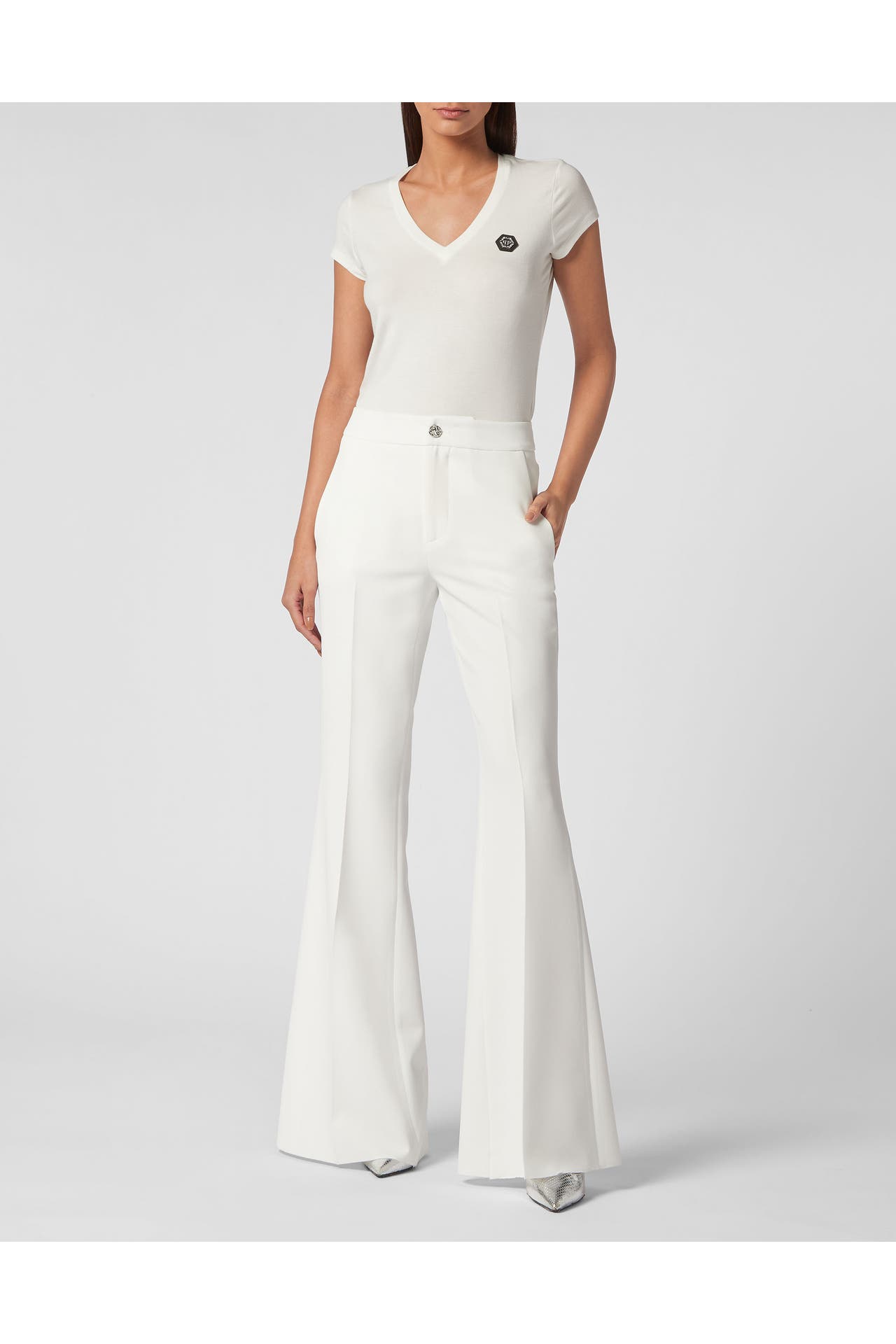 PHILIPP PLEIN Business-Hose 01 | white Flared, Bild 1