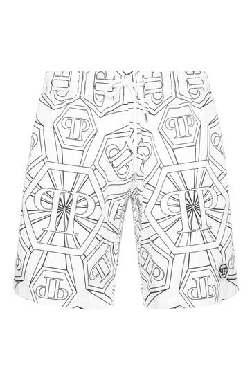 PHILIPP PLEIN Badehose HEXAGON MONOGRAM