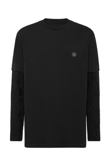 PHILIPP PLEIN T-Shirt Rundhalsausschnitt Ls CREST