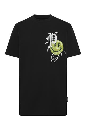 PHILIPP PLEIN T-Shirt Rundhalsausschnitt Ss SMILE
