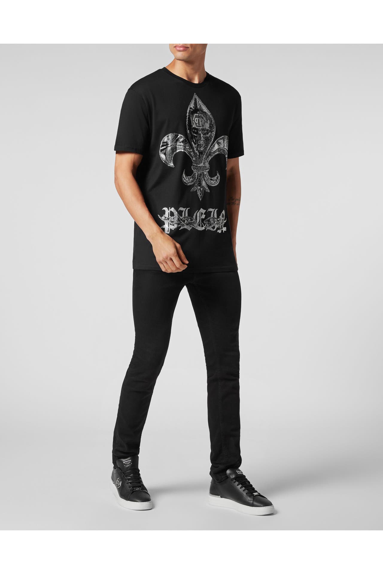 PHILIPP PLEIN T-Shirt Rundhalsausschnitt Ss CHROME, Bild 1