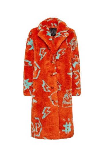 PHILIPP PLEIN Wollmantel MONOGRAM 20 | orange