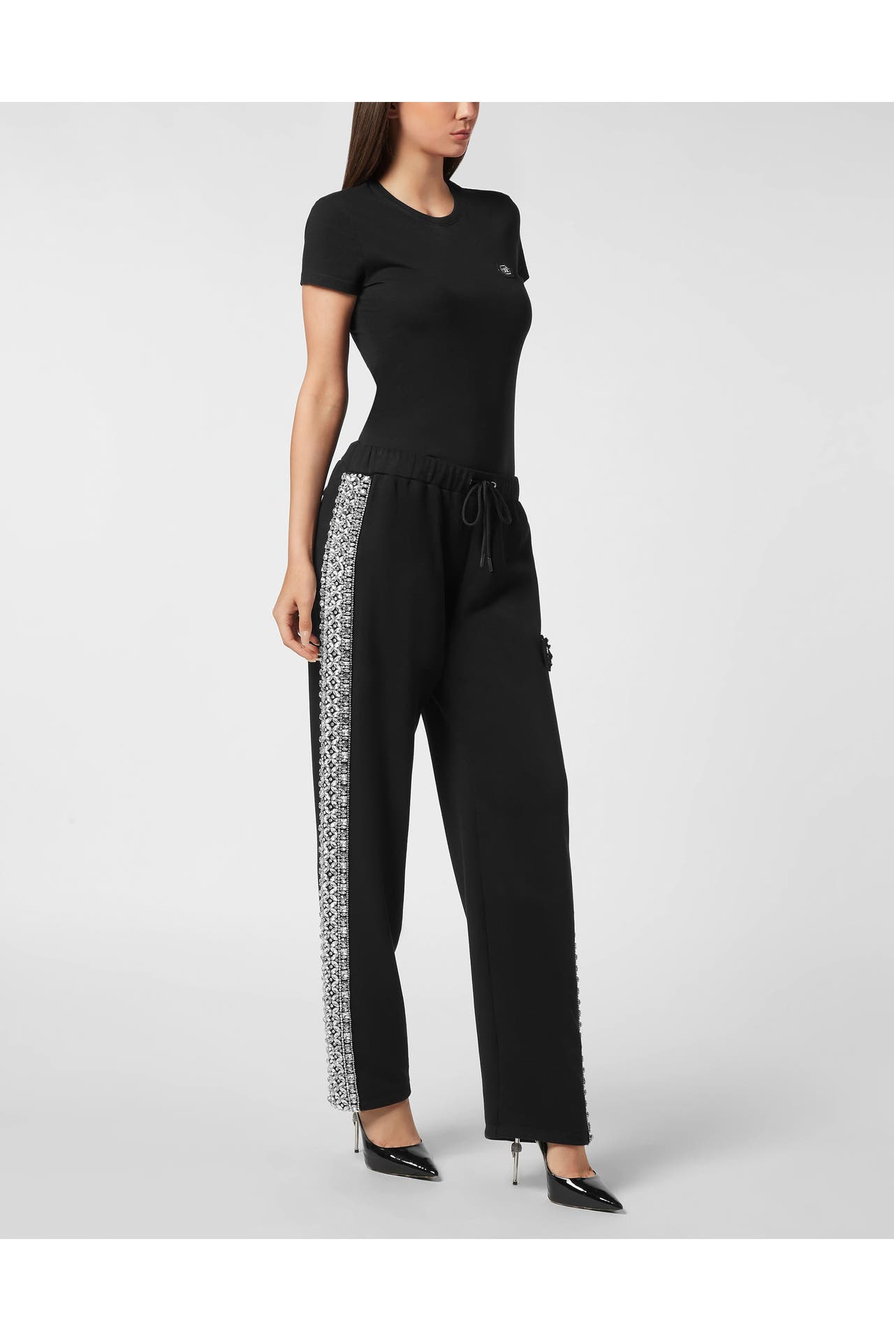 PHILIPP PLEIN Joggpant CRYSTAL 02 | black Straight, Bild 1