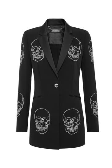 PHILIPP PLEIN Wollmantel SKULL 02 | black
