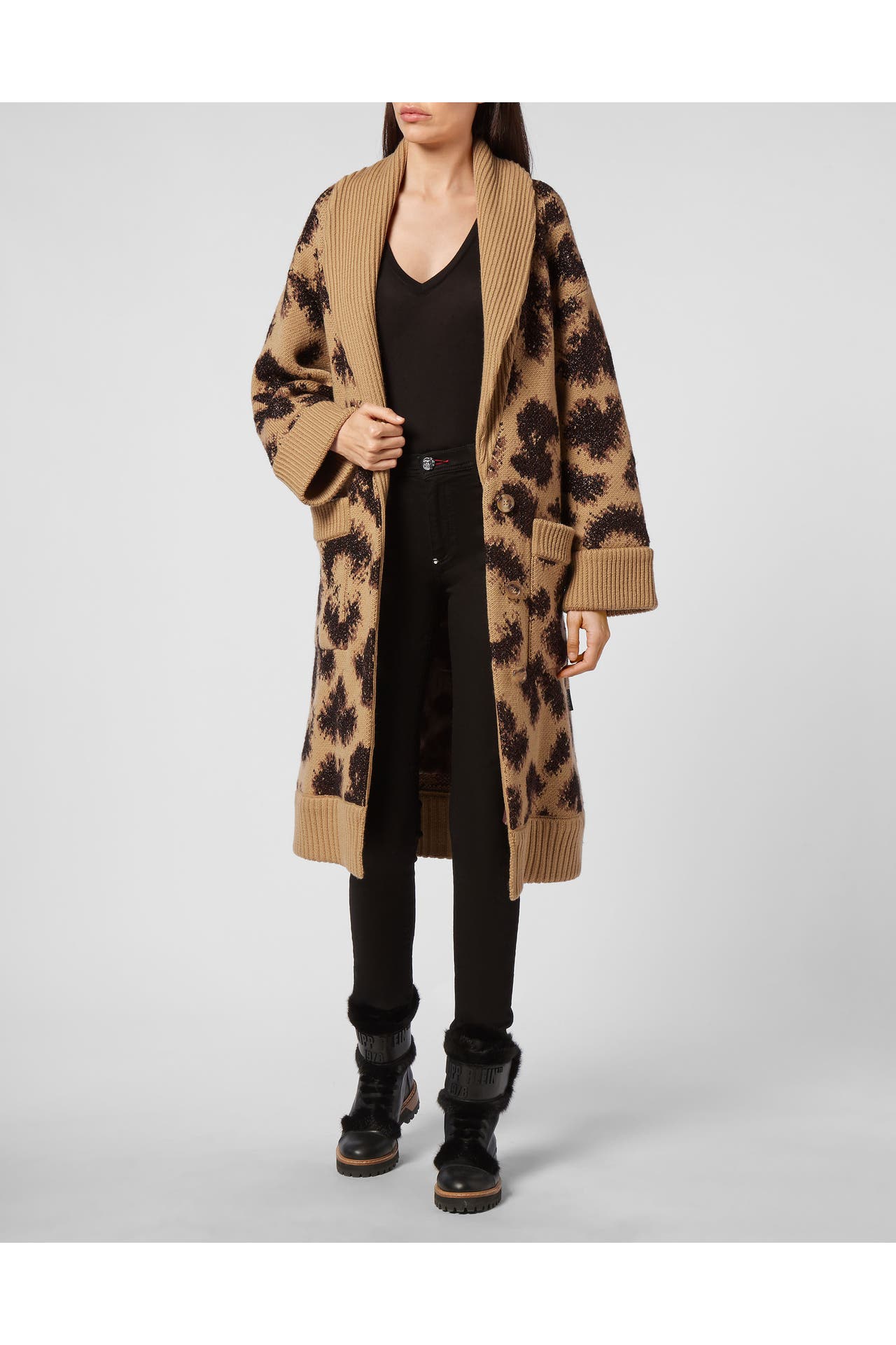 PHILIPP PLEIN Strickjacke LEOPARD 17 | leopard, Bild 1
