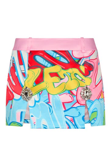 PHILIPP PLEIN Minirock BOMBING GRAFFITI 21 | multicolor