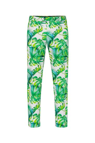 BILLIONAIRE Business-Hose PALMS 01 | white Slim