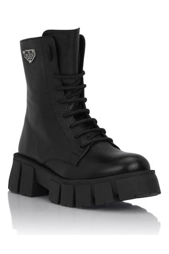 PHILIPP PLEIN Schnürstiefeletten LOGO 02 | black