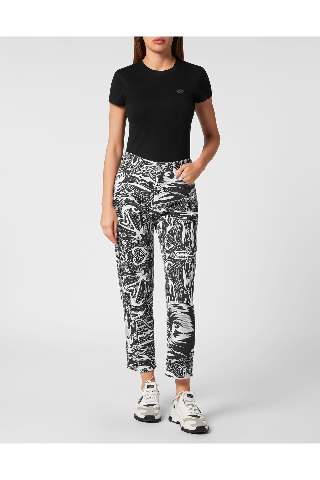 PHILIPP PLEIN Jeans CIRCUS 0102 | white/black Boyfriend, Bild 1