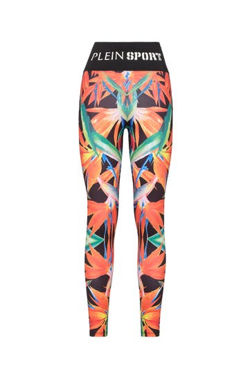 PLEIN SPORT Leggings 0221 | black/multicolored Skinny