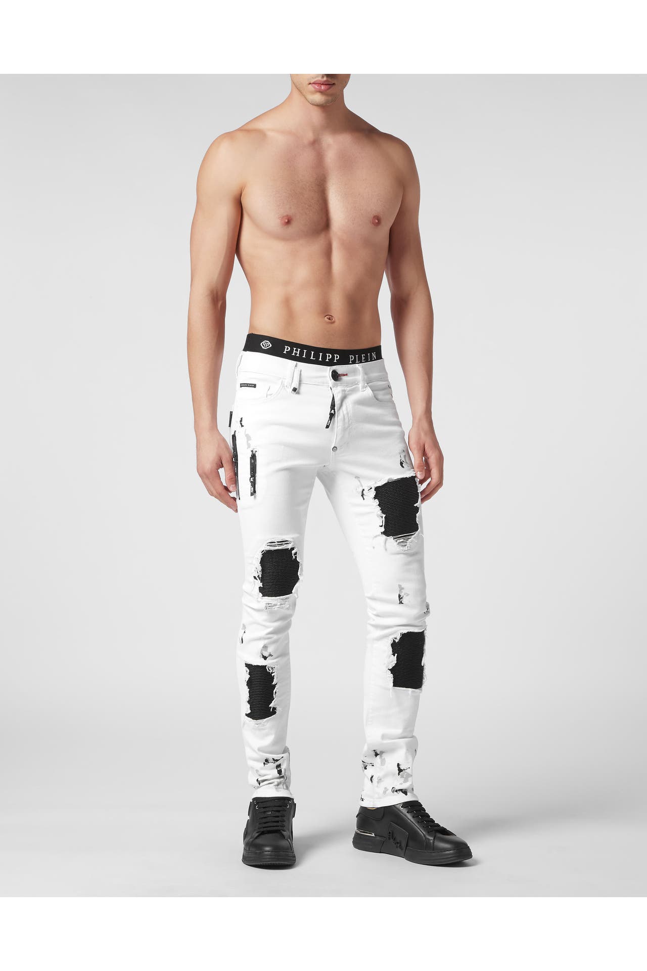 PHILIPP PLEIN Jeans 15SS | summersnow/blackdripping Skinny, Bild 1