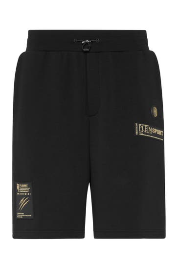 PLEIN SPORT Short 0294 | black/lightgold Wide/ Loose Fit