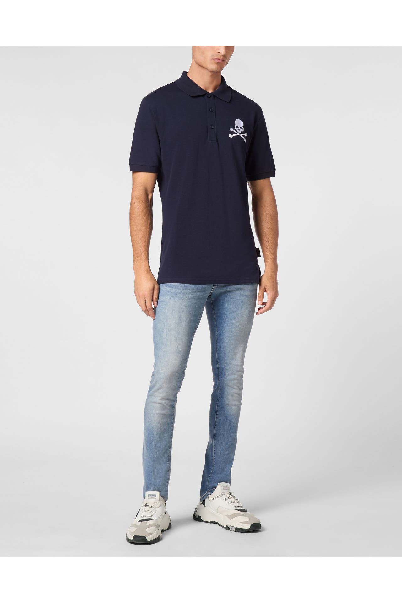 PHILIPP PLEIN Polo-Shirt SKULL&BONES 14 | darkblue, Bild 1