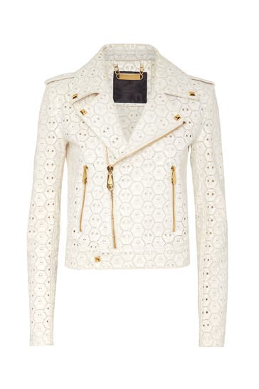 PHILIPP PLEIN Lederjacke 01 | white