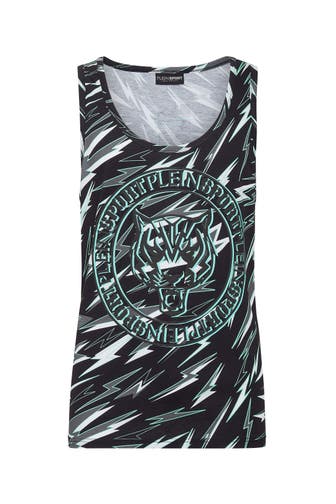 PLEIN SPORT Tank Top 0263 | Black/Mintgreen